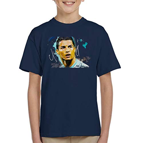 VINTRO Sidney Maurer - Camiseta para niño con diseño de Cristiano Ronaldo (7 Anos,Navy) Cover