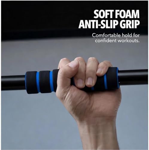 Image of Fitrox Pro Doorway Pull-Up Bar, Adjustable Chin-Up Bar with Foam Grip, Home Gym Workout, Tool Free