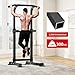 ZENOVA Pull Up Bar Dip Bar Power Tower Workout Dip Station Height Adjustable Free Standing Chin Up Bar Home Gym Equipment 300LBS Weight Capacity