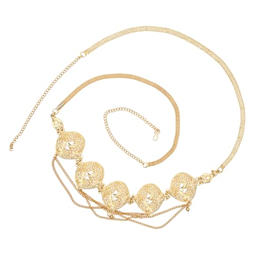 Image of I Jewels Gold Plated Traditional Multi Layered Adjustable Boho Waist Chain /Belly Chain /Kamarband For Women (B067FL)