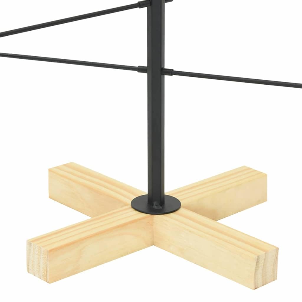 Albero di Natale fai da te in metallo con supporto in legno nero 89 cm – Albero di Natale in metallo 89 cm per decorazione creativa