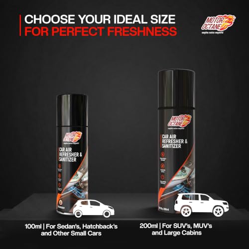 Image of Car Air Refresher & Sanitizer Spray | 100ml | AC Disinfectant, Sanitizes Cabin, Eliminates Odour, Refreshing Cranberry Fragrance, Fresh New Car Smell