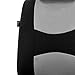 FH Group Car Seat Covers Full Set Cloth - Universal Fit Automotive Seat Covers, Low Back Front Seat Covers, Solid Back Seat Cover, Washable Car Seat Cover for SUV, Sedan and Van Gray