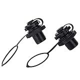 MAERXUNO 2pcs Inflatable Boat Spiral Air Plug Replacement Valve Set for Kayaks, Rafts, and Airbeds (Black)