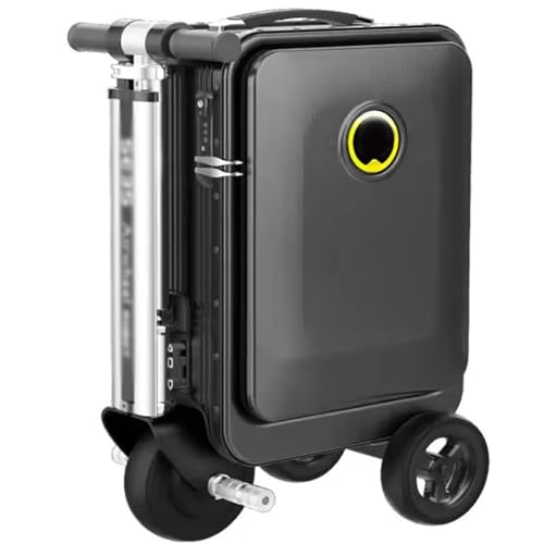 Patinete inteligente de equipaje para adultos con mango telescópico, batería extraíble, puerto USB, bloqueo TSA, para viajes al aeropuerto
