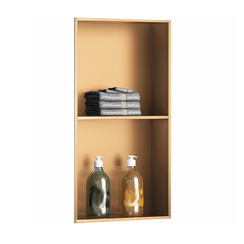 Recessed Stainless Steel Shower Niche Caddy Waterproof Wall-Mounted Organizer for Ultimate Bathroom Storage Solution