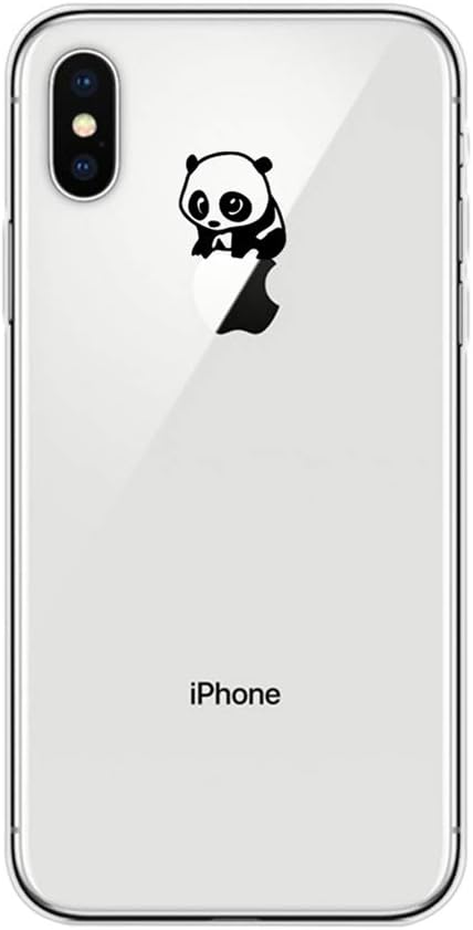 Bakicey iPhone XS Case Silicone, iPhone XS Max Protective Cover Ultra Thin Transparent Panda Case TPU Cover iPhone XR Bumper Schale Soft Backcover for Apple iPhone XS/XR/XS Max - Multicolour - XS Max
