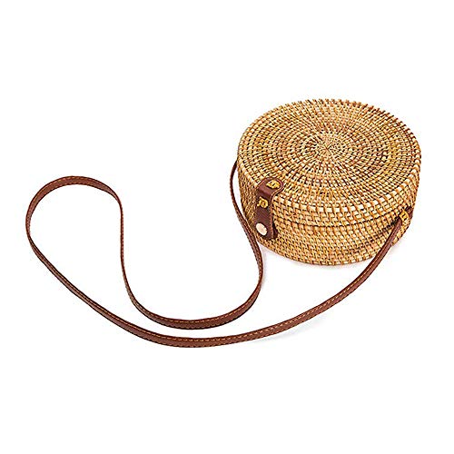 XUXN Sac en paille tissé à la main Sac Cover