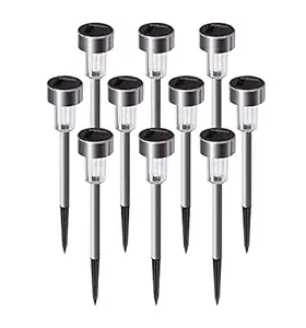 XSOURCE Solar Outdoor Lights, Solar Lights Outdoor Waterproof, Stainless Steel LED Pathway Lights Outdoor Solar Lights Solar Garden Lights for Patio, Lawn, Yard and Landscape (Cool White, Pack of 1)