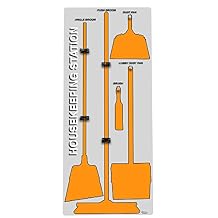 5S Housekeeping Shadow Board Broom Station Gray/Orange Board Only