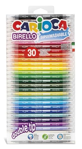 Carioca Marcadores de doble punta Birello - 30 Uds., multicolor