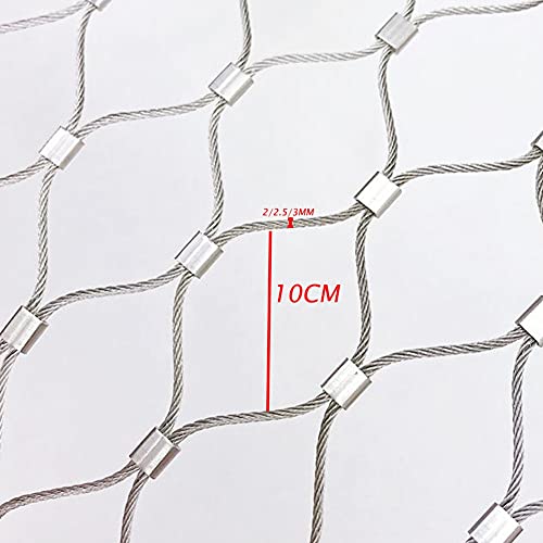 Rotolo di filo metallico zincato per recinzioni, in acciaio inox, flessibile, 1 x 15 m, anti-caduta, resistente, filo argentato da 2 mm, per pollame, animali domestici e protezione da giardino