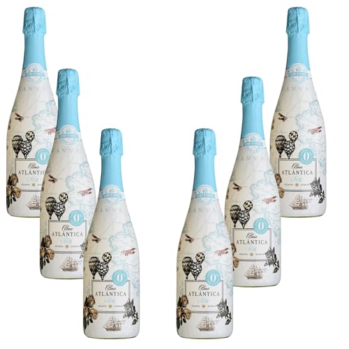 Alma Atlántica - Bebida Espumosa sin alcohol 0,0% | Refrescante y ligera | Sabor cítrico a lima y pomelo | Final salino con burbuja fina | Inspirada en el Atlántico - 6 botellas 75cl