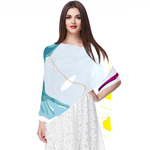 Écharpe pashmina et châles femme multicolores imprimé confettis 3D