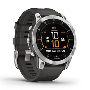 Garmin EPIX – GPS-Multisport-Smartwatch mit brillantem 1,3“ AMOLED-Display und Touch-/Tastenbedienung. TOPO-Karten, 60 Sport-Apps, Garmin Music, Garmin Pay, bis zu 16 Tage Akkulaufzeit, wasserdicht.