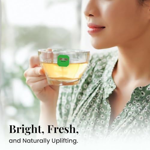 Image of Twinings Green Tea Green Apple, 25 Teabags| Pack of 1| Perfectly Balanced & Refreshing Taste| Light, Fruity Taste| Low Calorie| Handpicked Green Leaves| Enjoy a Hot Cup of Tea