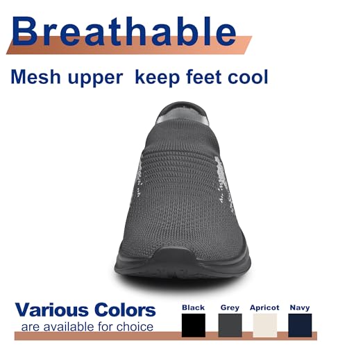 Image of Mens Walking Shoes Slip on Lightweight Running Shoes Workout Athletic Tennis Shoes Gym Sneakers