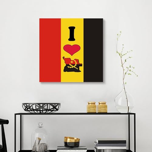 Lienzo de Angola decorativo ideal como regalo de boda elegante en cuadro de 20 x 20 pulgadas 4