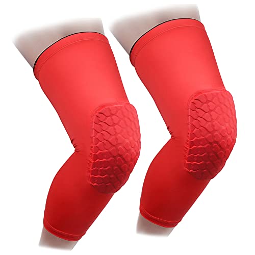 Cantop Knee Pads Long Leg Sleeves Braces for Basketball Volleyball Football and All Contact Sports Kids Youth Adult Girls Boys Women Men 2 Pack