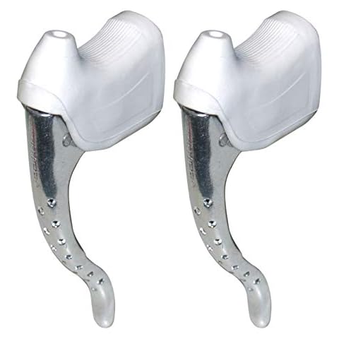 cyclingcolors Vintage BREMSHEBEL + WEIß GRIFFGUMMIS BREMSEGRIFFE 22.2MM RENNRAD Fahrrad Old Timer Cover