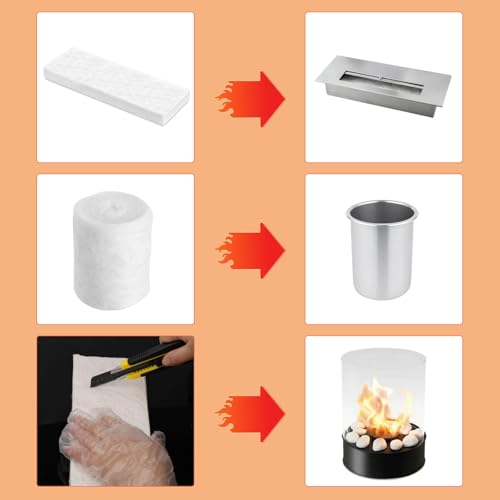 TXXATX 4 Pices Ceramic Wool Sponge 300x100x25mm Ceramic Wool for Bioethanol Extend Fire Life for Bioethanol Fireplace Table Top Ethanol Burner - Image 3