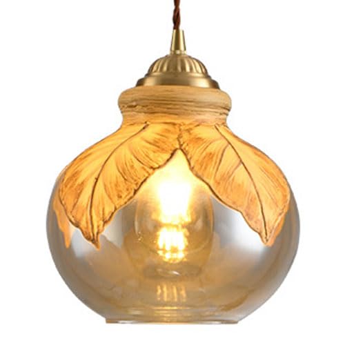 Lampe suspendue en verre design scandinave pour salon et bureau