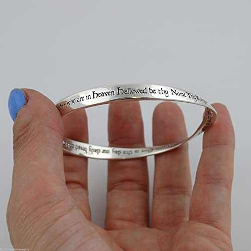 FashionJunkie4Life 925 Sterling Silver Religious Bangle Bracelet2