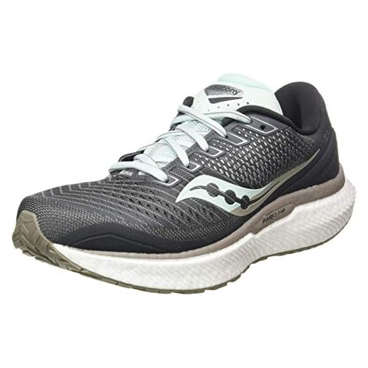 Saucony Women's Triumph 18, Charcoal/Sky, 7 Medium