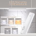 LED Under Cabinet Lighting, 12 Inch Plug in Under Counter Light Fixture, Dimmable, ETL& Energy Star, 3 Color Changing Linkable Over Sink Lighting for Kitchen, Office, Garage, Workshop