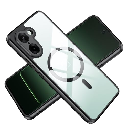 Tieeyivv Funda para OnePlus Nord CE 5 5G Cover con Protector de Pantalla Cristal Vidrio Templado Carcasa Trasera Silicona Flexible + PC Acrílico Transparent Smooth Carcasa para OnePlus Nord CE5