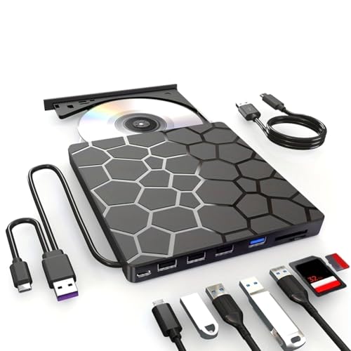 Unidad externa DVD RW USB 3.0 Tipo C Slim 7 en 1 miniatura 4