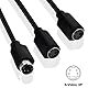 YARCHONN S-Video Kabel Mini Din 4 Poliger SVideo Y Splitter Verlängerungskabel 4 Pin Mini Din SVHS Y Splitter Blei Kabel Stecker auf Buchse Stecker für HDTV VCR DVD Projektor Kamera Camcorder -30cm