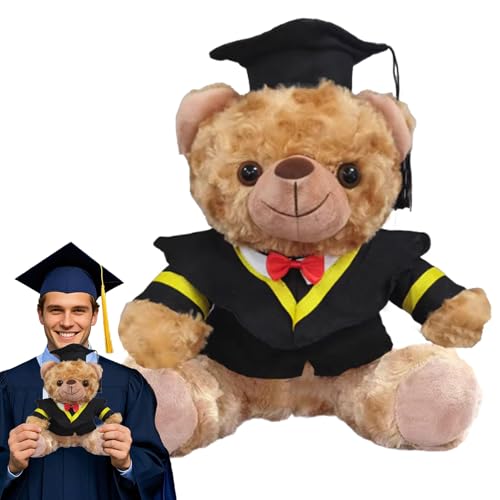 Genérico de graduación, peluche suave para graduados | de peluche lindo con guirnalda luminosa para estudiantes y fiesta de graduación