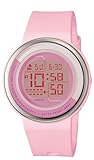 Casio Women's LDF30-4A Digital Pink Round Resin Strap Watch