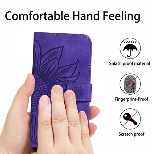 Étui portefeuille iPhone 14 Plus ONV coque cuir violet