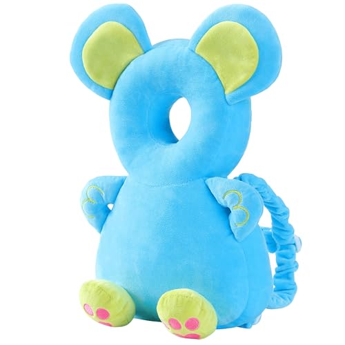 Image of Baby Head Protector Backpack - Soft & Lightweight Head Protection Pillow for Bebe Walking and Crawling(Mouse)