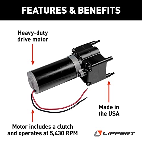 Lippert Ground Control 2.0 Replacement RV Electric Automatic Leveling System Heavy-Duty Drive Motor with Clutch, 5,430 RPM - 241795