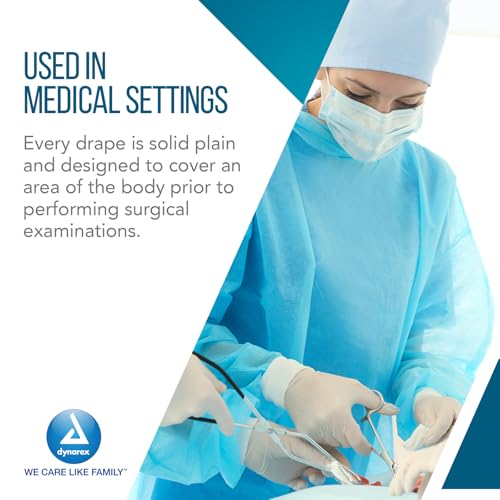 Dynarex Sterile Fenestrated Towel Drapes 18" x 26" - Toallas Desechables para Procedimientos con Forro de Polietileno y Paños Médicos para Pacientes - Caja con 50 Hojas de Drapes miniatura 4