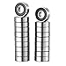 608 2RS Bearings, 20 Pack 608 Bearing, 8x22x7mm RS Ball Bearing Grease Seal Assembly Roller Skateboard Bearings, Double Rubber Sealed Miniature Deep Groove Ball Bearing