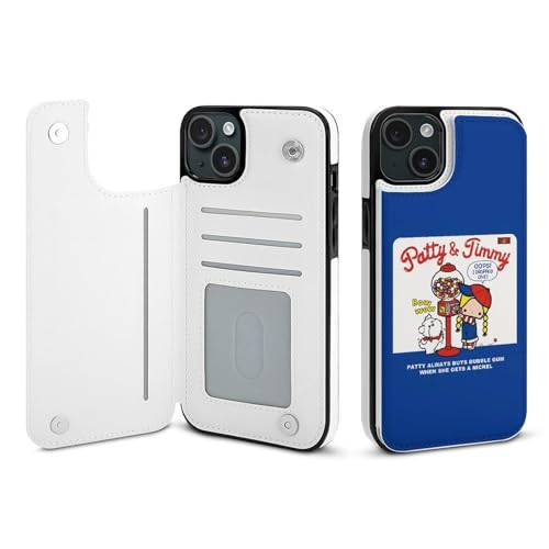 �p�e�B���W�~�[ iPhone15Plus�p�P�[�X �蒠�^ ���z�^ �A�C�t�H��15�v���X�p�J�o�[ �X�}�z�P�[�X �g�уJ�o�[ �S�ʕی� ���u���@�\ �E���ȒP PU���U�[ �J�[�h���[ �ϏՌ� Case �y��