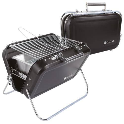 Valiant Fun FIR551 Tragbarer Holzkohlegrill Schwarz