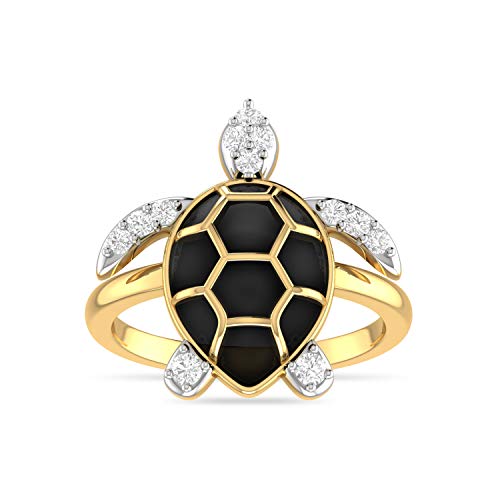 Image of PC Jeweller The Turtle Yellow Gold Ring for Women