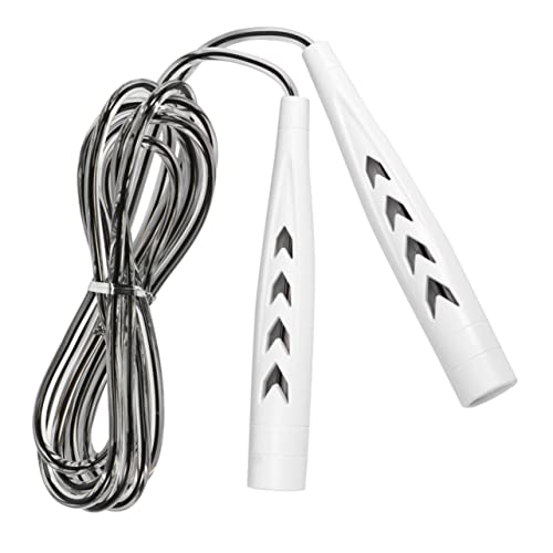 HOODANCOS 可能 縄跳び 軽量トレーニング用跳び縄 手に優しいグリップ付き 学生 大人向け 体育試験対応 白色収納バケツ付