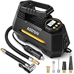 AstroAI Car Tyre Inflator Portable Air Compressor, DC 12V Auto-off Electric Tyre Pump with Digital Tyre Pressure Gauge, 0-100PSI Custom Mode Fast Inflation for Cars, Bikes, MotorBikes, Balls