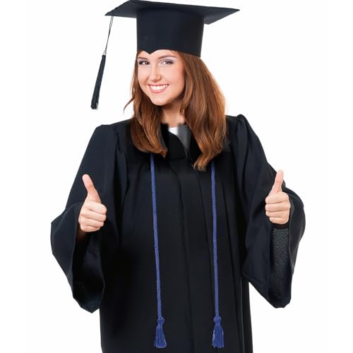 Image of Graduation Honor Cord 68 inch Grad Braided Honor Cords with Tassel Honor Rope Grad Cords for Graduation Students Bachelor Master Doctoral Gown Grad Decor (Royal Blue)