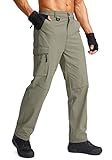 Men's Hiking Cargo Pants Water Resistant Quick Dry Lightweight Outdoor Tactical Pants for Men with Multi Pocket (Sage-New, L)