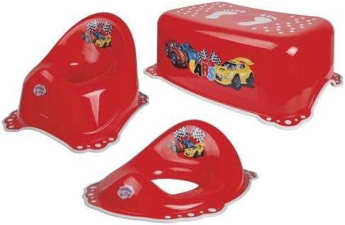 Maltex Baby Toilet Training Seat, Stool and Potty Set, Red