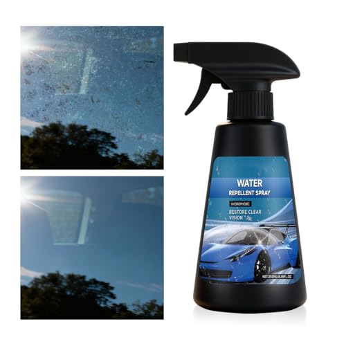 Líquido limpiaparabrisas – 250 ml, hidrofóbico, antivaho, solución resistente para una visión óptima, producto duradero para vehículos, coches y autocaravanas | Solución compacta y potente