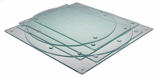 Shape Variety Pack of 6 Clear Glass Cutting Boards by Clever Chef - Shatter-Resistant, Durable, Stain-Resistant, Dishwasher Safe, and Non-Slip