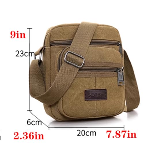 Messenger Bag, Canvas, Men Casual Crossbody Bag, for Work Business Office Travel, 9 * 7.8in2